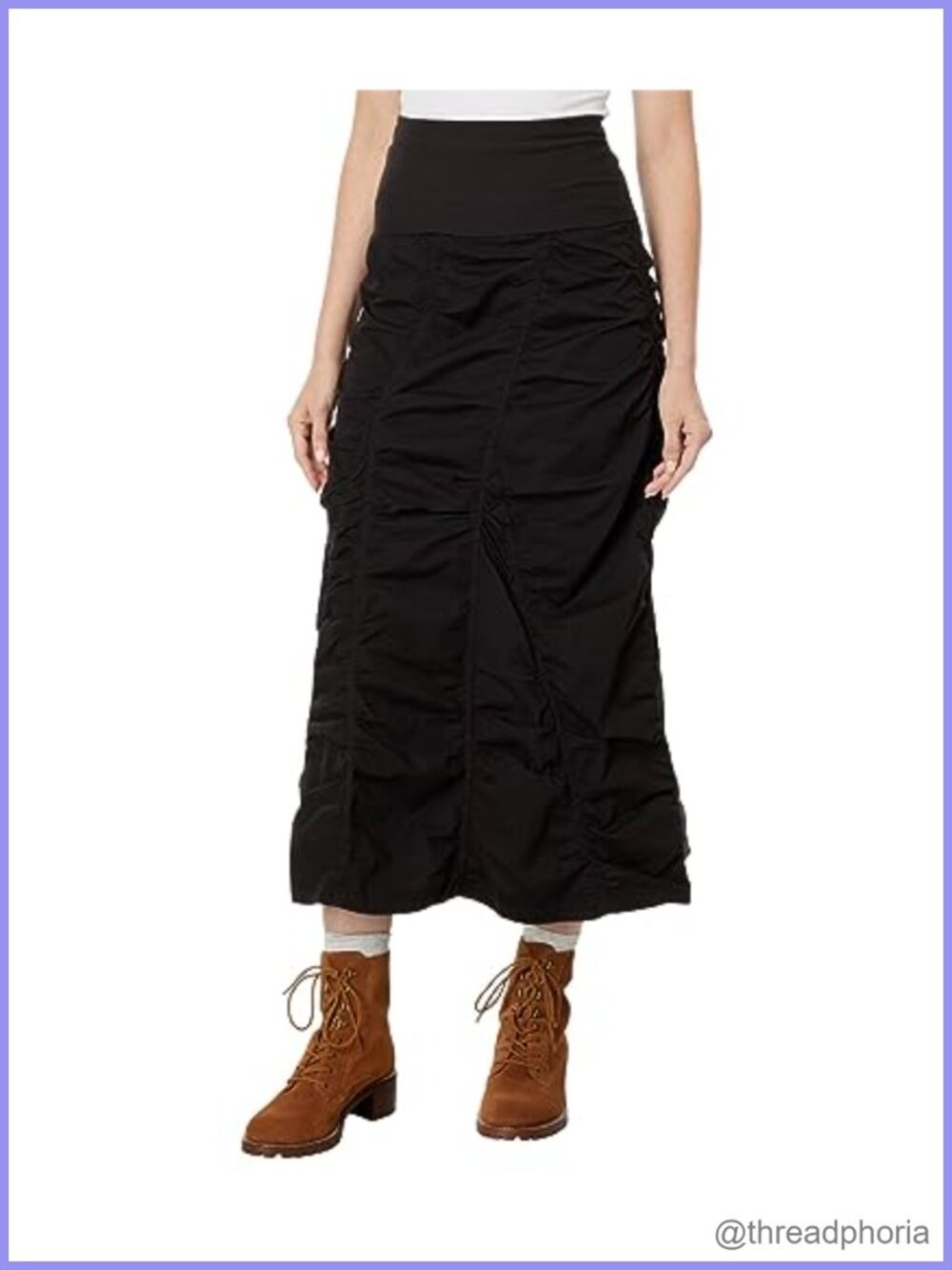 Gored Peasant Skirt Machine Washable Casual Dance Skirt